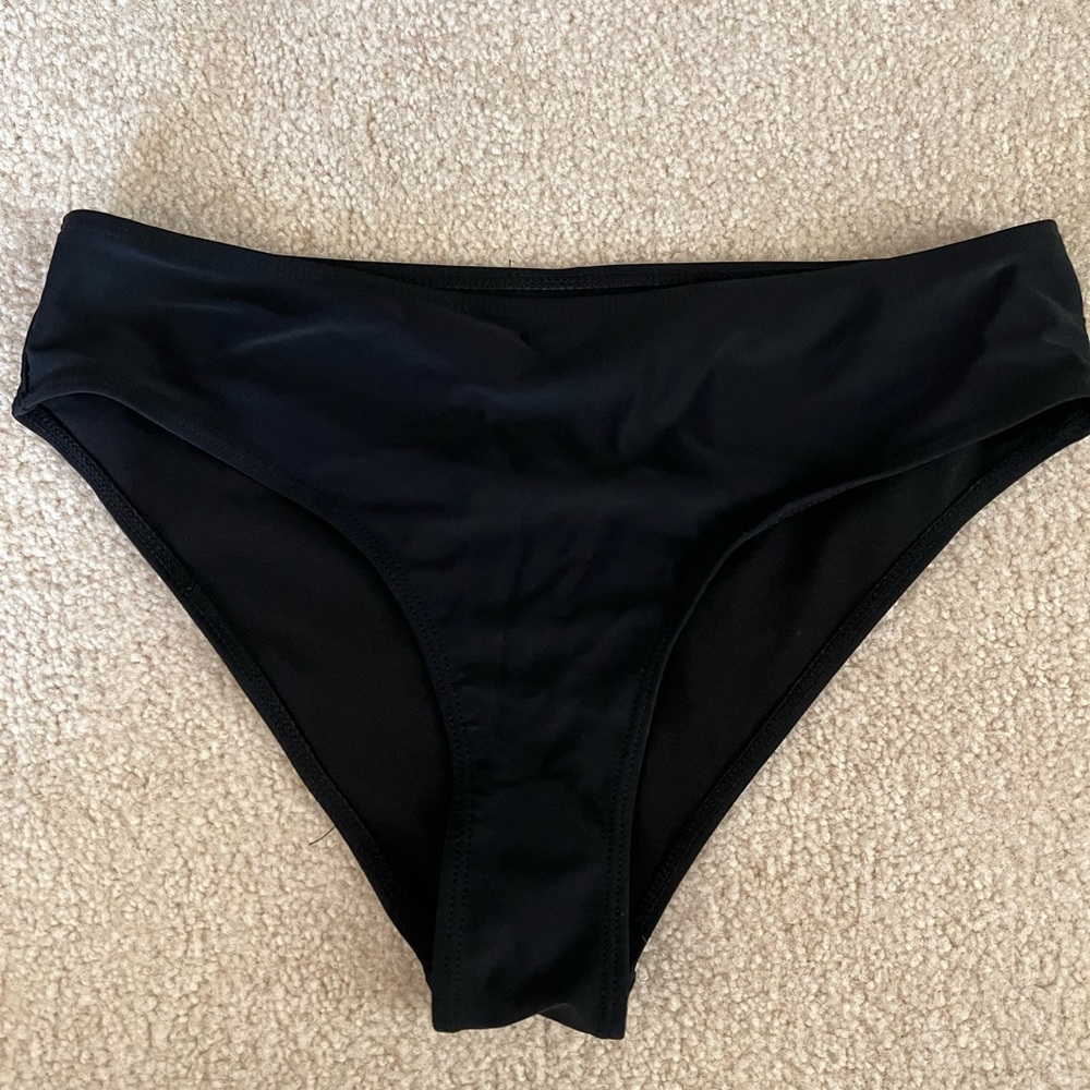 Black high waisted swim bottoms, size S